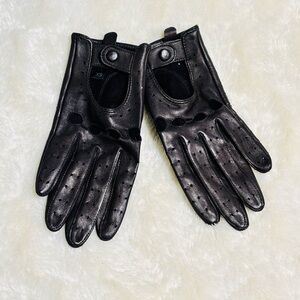 Harssidanzar Mens Lambskin Leather Driving Gloves Unlined Brown XS